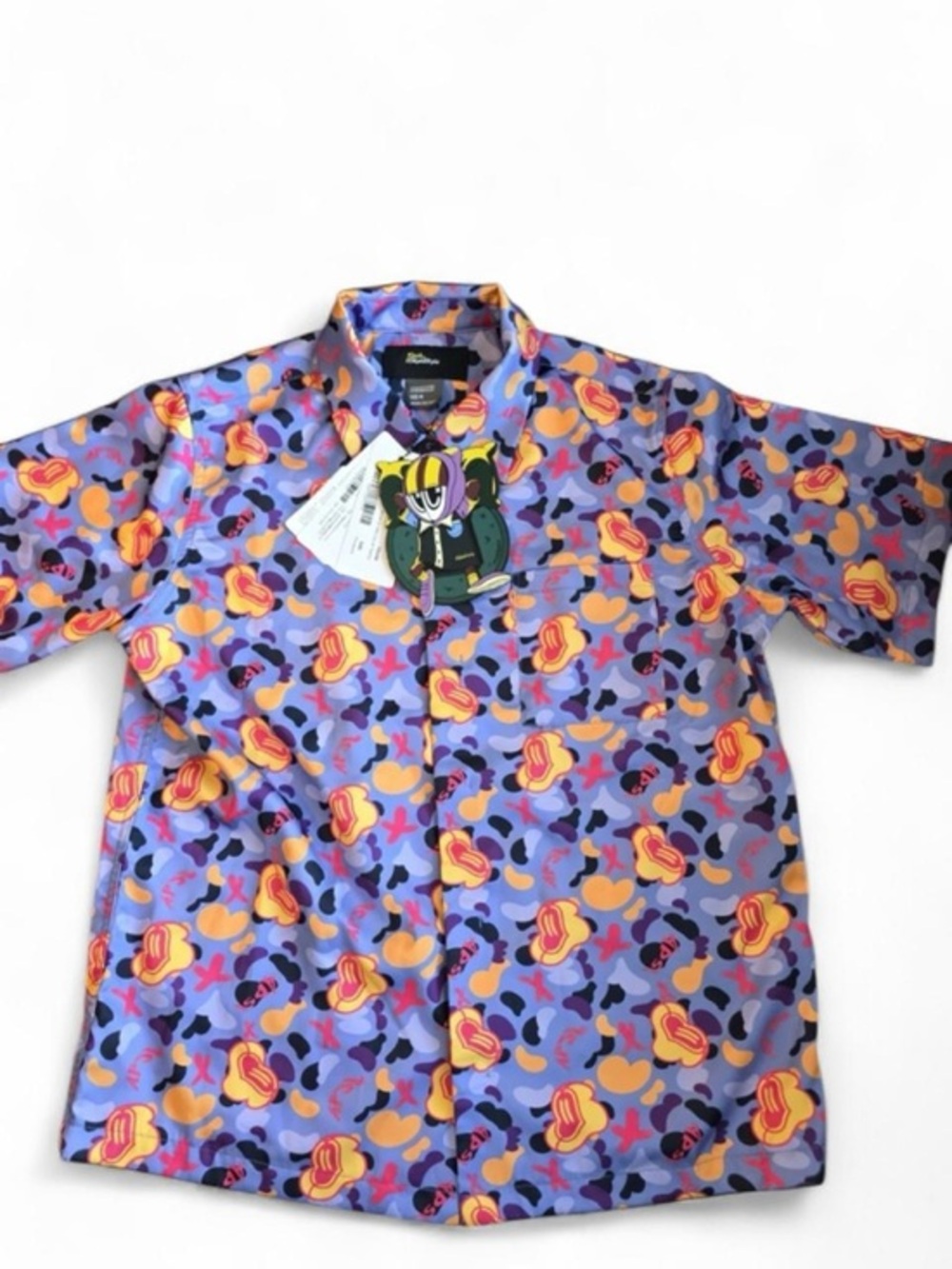 NWT ALPHASTYLE x Doodle Printed Purple Shirt - Size Medium